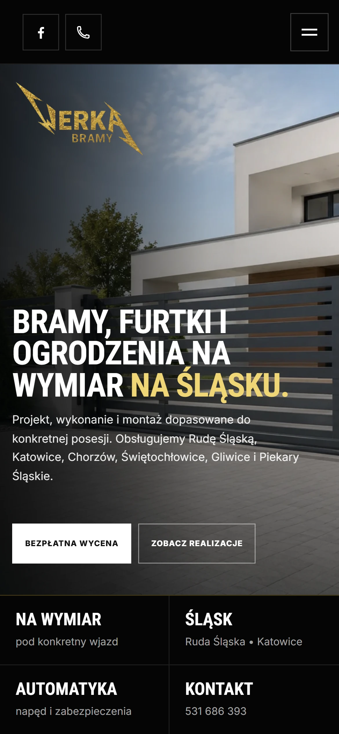 Strona Werka Bramy na telefonie
