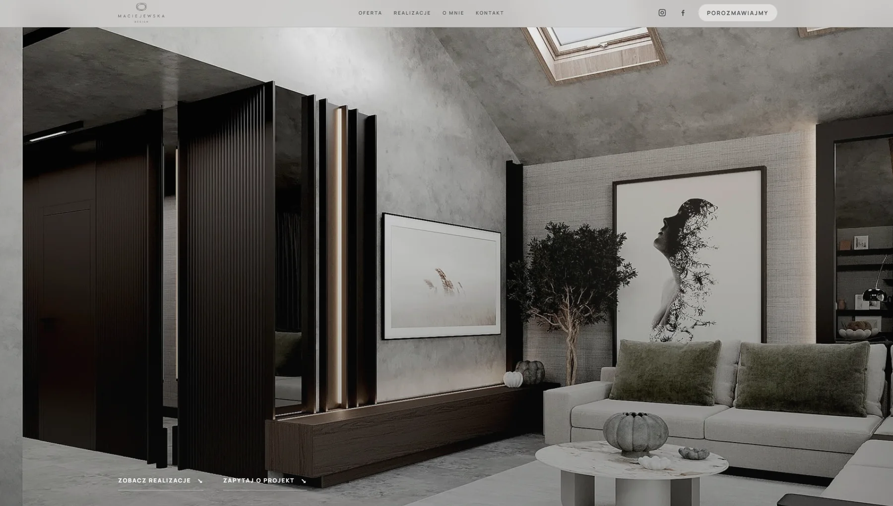 Strona Maciejewska Design na komputerze