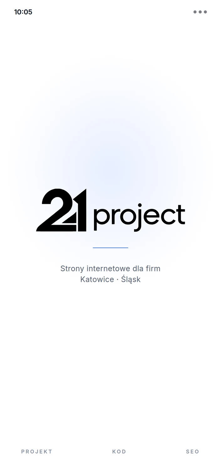 Logo 21 project na ekranie telefonu